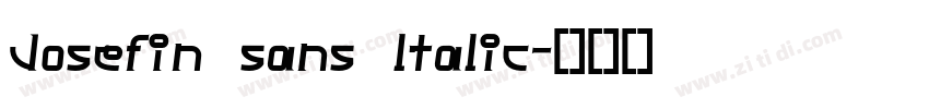 Josefin sans ltalic字体转换